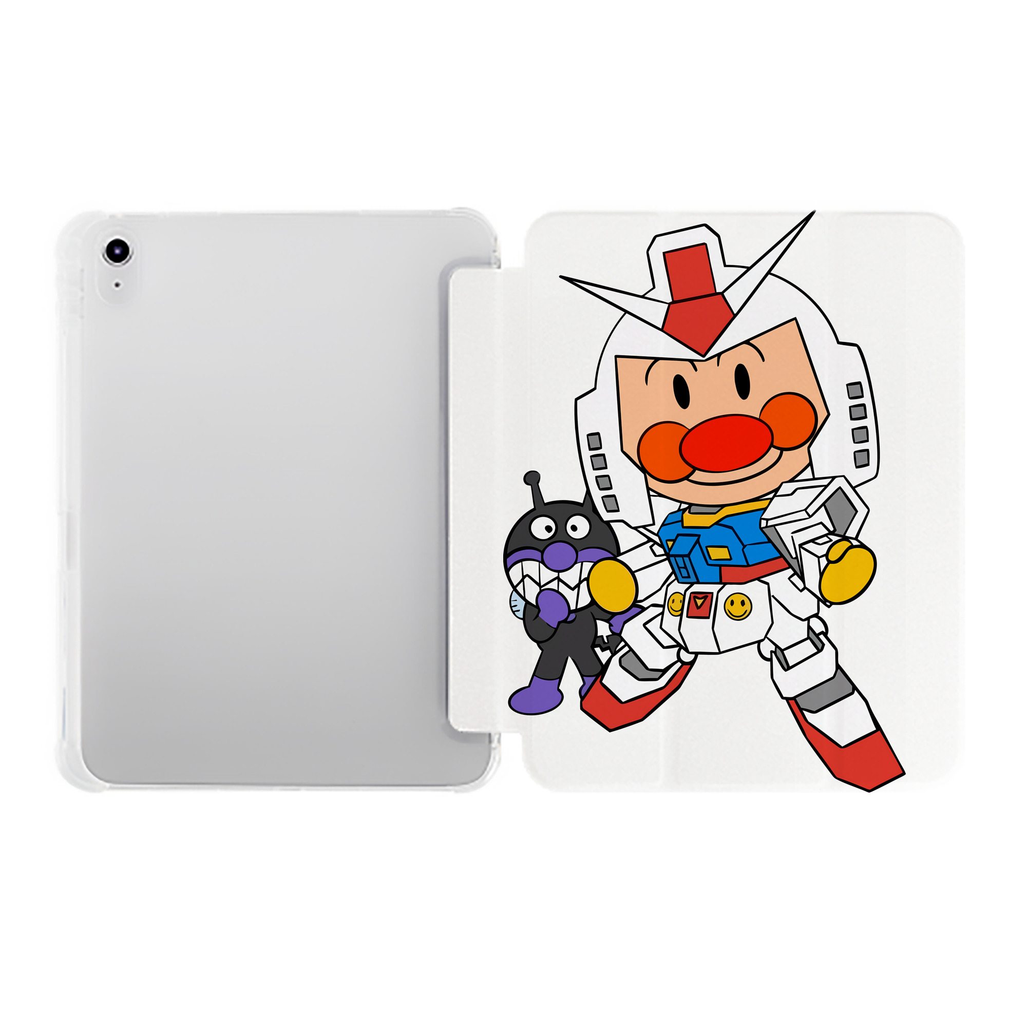 （画像用） アンパンマン Anpanman IPad ケース ペン収納付き 三つ折りスタンド PUレザー×シリコン 対応機種9.5/10.5/10.9インチ
